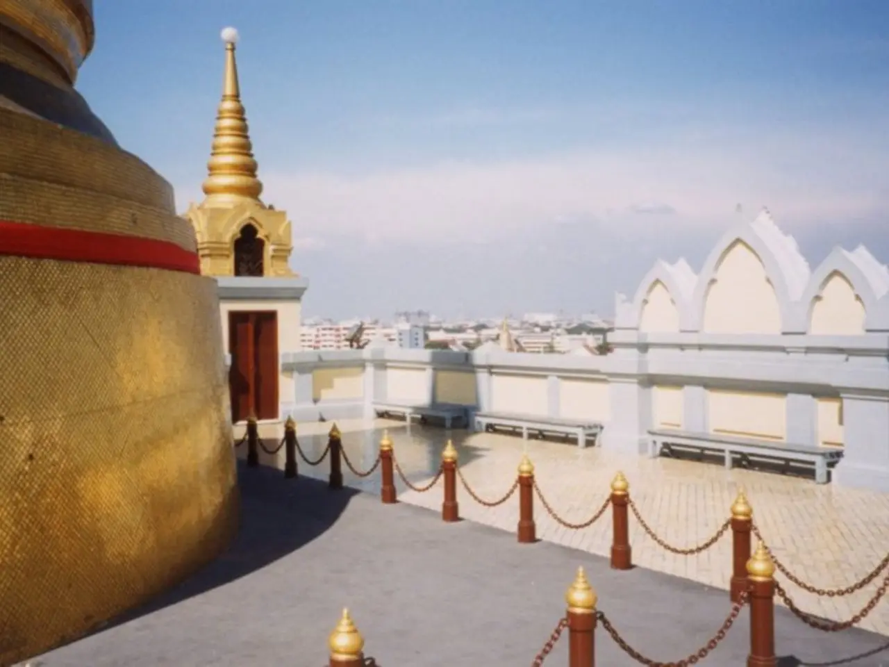Tranquil water serves as an backdrop for the architecture of Morocco in this striking photograph...
